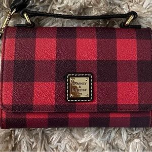 Dooney and Bourke Red & Black Plaid Crossbody
